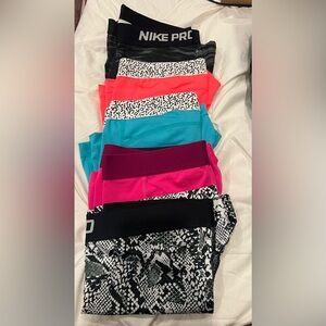 2 Nike Pro Spandex Shorts